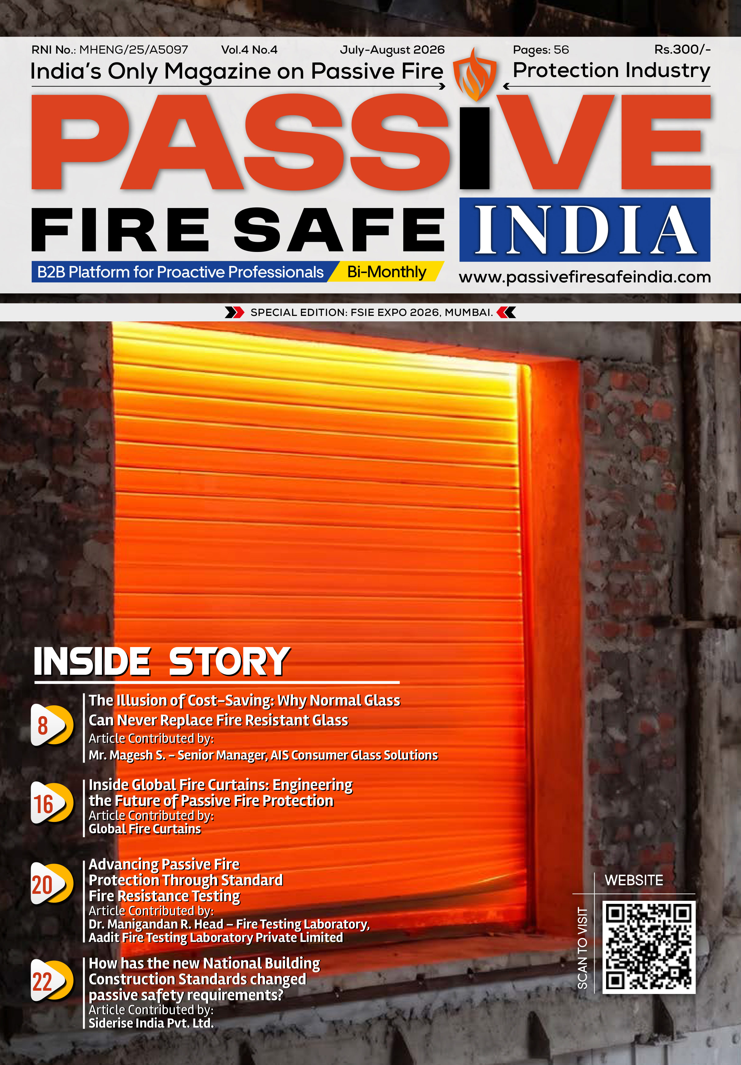 Passive Fire Safe India Magazine January February 2026 Front Cover